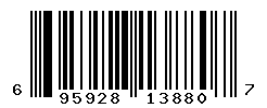 UPC barcode number 695928138807