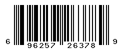 UPC barcode number 696257263789