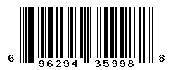 UPC barcode number 696294359988