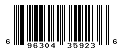 UPC barcode number 696304359236