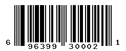 UPC barcode number 696399300021