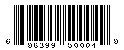 UPC barcode number 696399500049