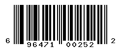 UPC barcode number 696471002522