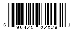 UPC barcode number 696471070361