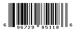 UPC barcode number 696729851186