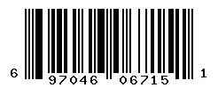 UPC 697046067151 barcode image