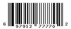 UPC barcode number 697912777702
