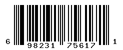 UPC barcode number 698231756171