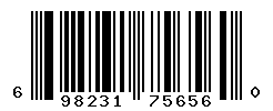 UPC barcode number 698231756560