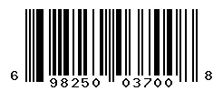UPC barcode 698250037008