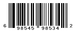 698545985342 barcode