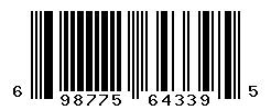 upc 698775643395 barcode image