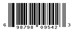 UPC barcode number 698798095423