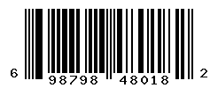 UPC barcode number 698798480182