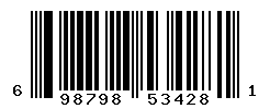 UPC barcode number 698798534281