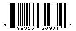 UPC barcode number 698815309311