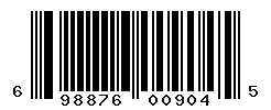 UPC barcode number 698876009045