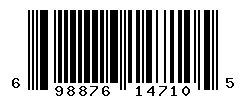 upc 698876147105 barcode image