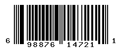 UPC barcode number 698876147211