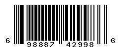 UPC barcode number 698887429986