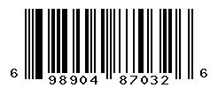 UPC barcode number 698904870326