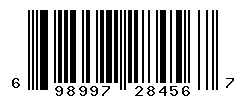 UPC barcode number 698997284567