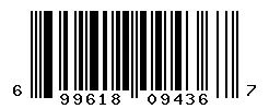 UPC barcode 699618094367