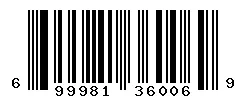 UPC 699981360069 barcode image