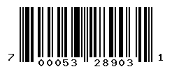 UPC barcode number 700053289031