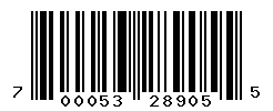 UPC barcode number 700053289055
