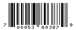 UPC barcode number 700053803879
