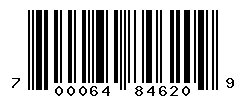 UPC barcode number 700064846209