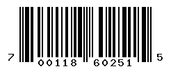 UPC barcode 700118602515