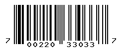 UPC barcode number 700220330337