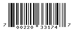 UPC barcode number 700220331747