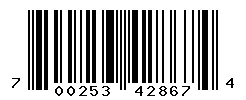 UPC barcode number 700253428674