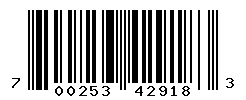 UPC barcode number 700253429183