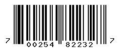 UPC barcode number 700254822327
