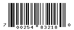 UPC barcode number 700254832180