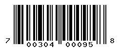 UPC barcode number 700304000958