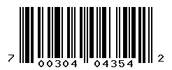 UPC barcode number 700304043542