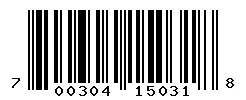 UPC barcode 700304150318