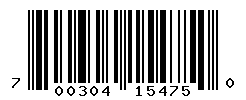 UPC barcode number 700304154750