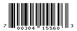 UPC barcode number 700304155603