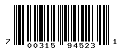 UPC barcode number 700315945231
