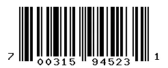 UPC 700315945231 barcode image
