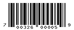 UPC barcode number 700326000059