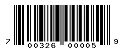 UPC barcode 700326000059