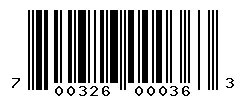 UPC 700326000363 barcode image