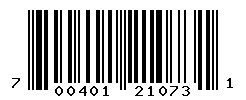 UPC barcode number 700401210731